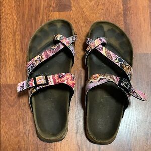 Birkenstock Pink Patterned Sandals